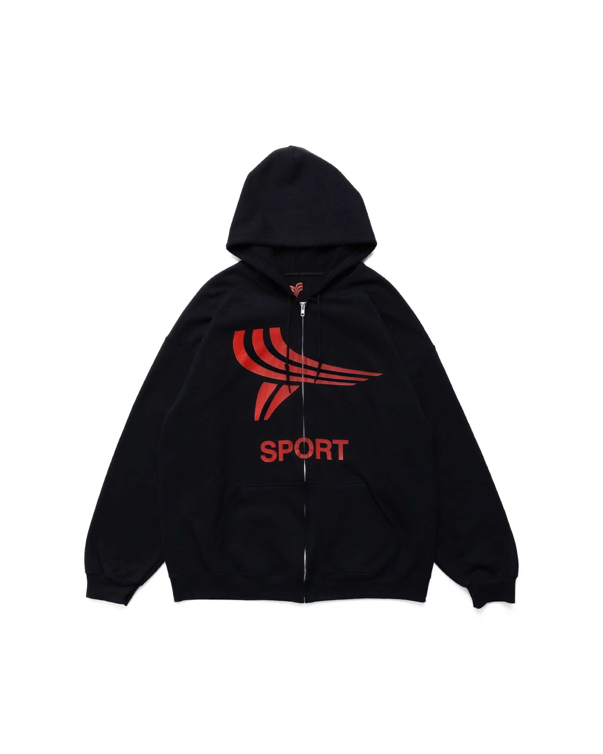Yori Sport Logo Zip-up (Black/Red)