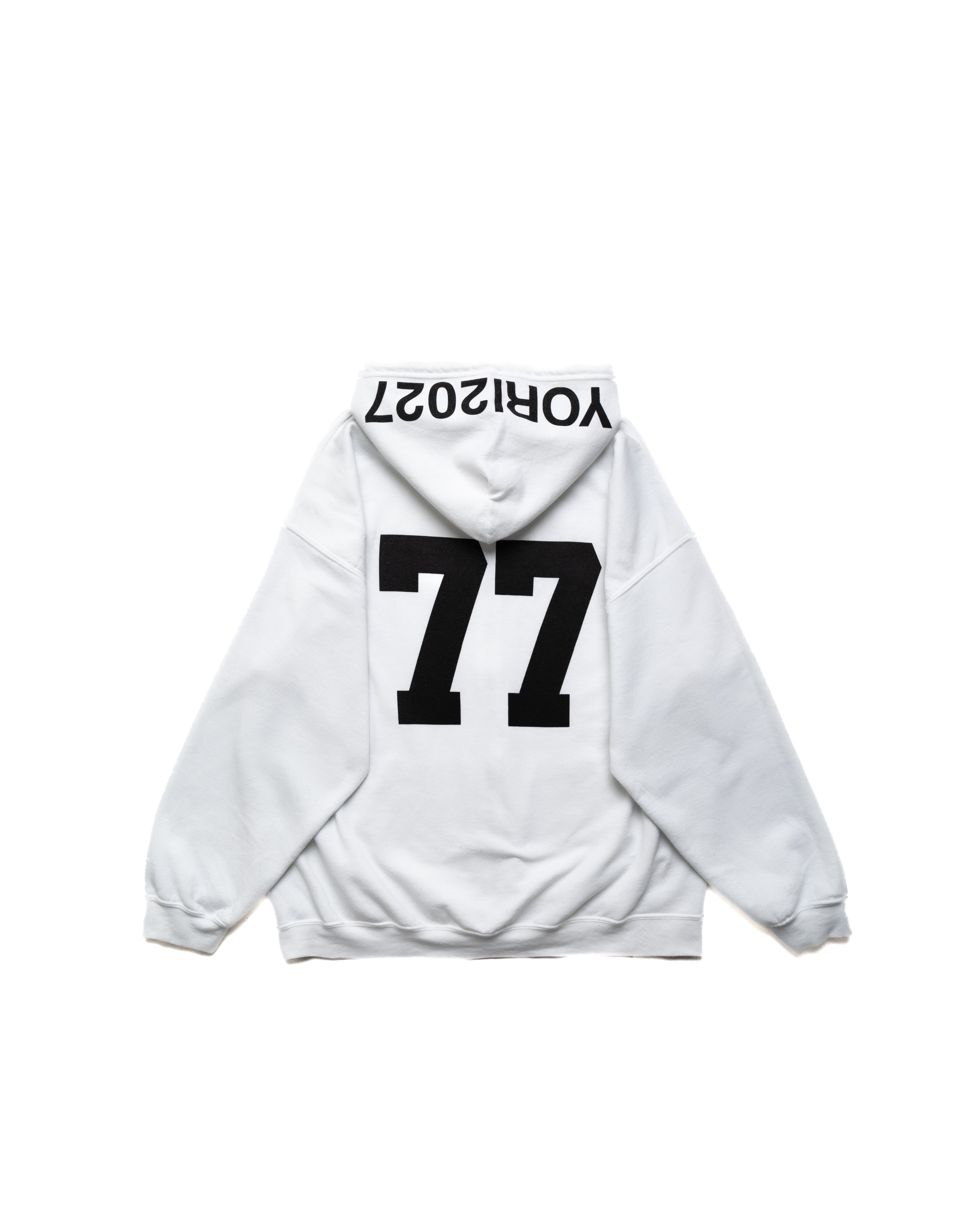 Yori Sport Womenswear Text Zip-Up Hoodie (White/Black) (hover)