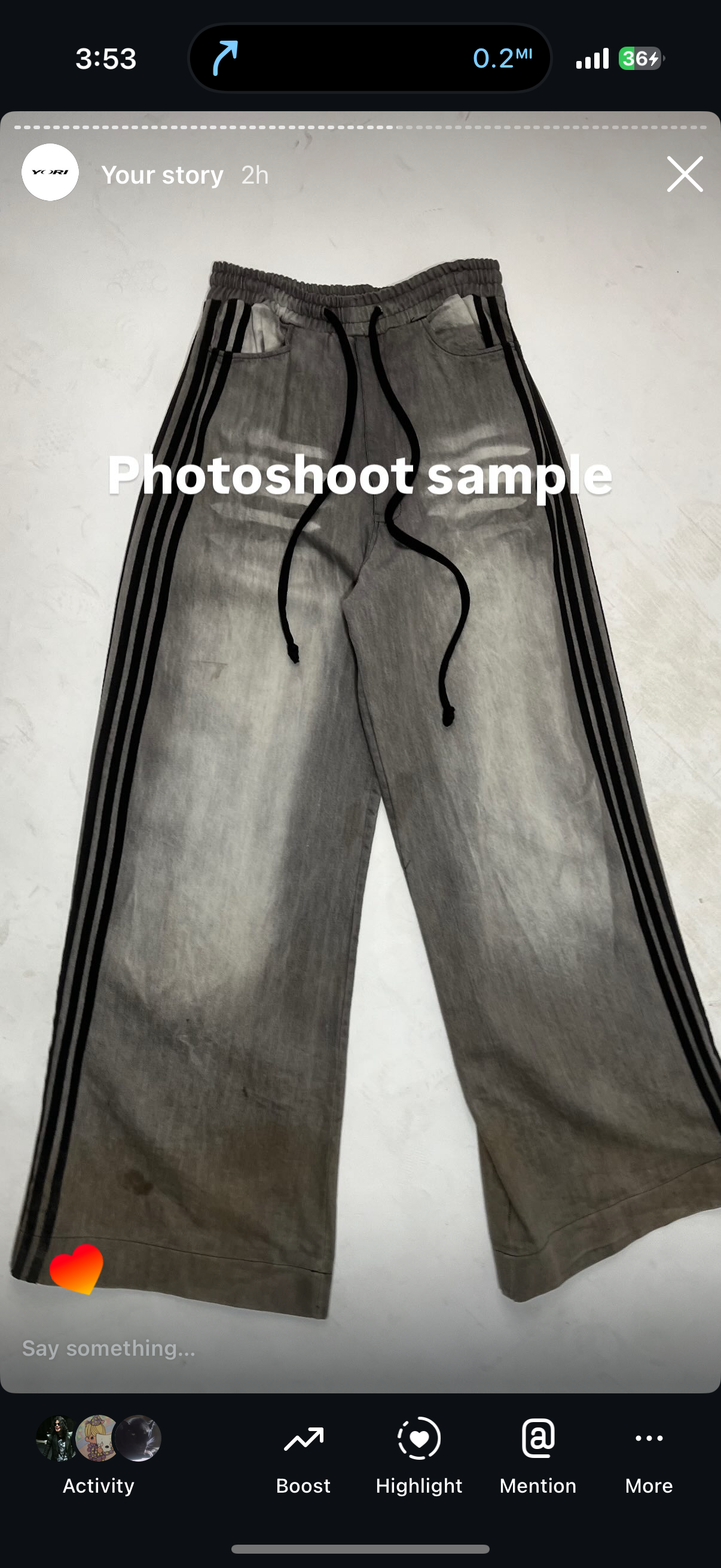Red 5stripe sweats + grey 5stripe denim (hover)