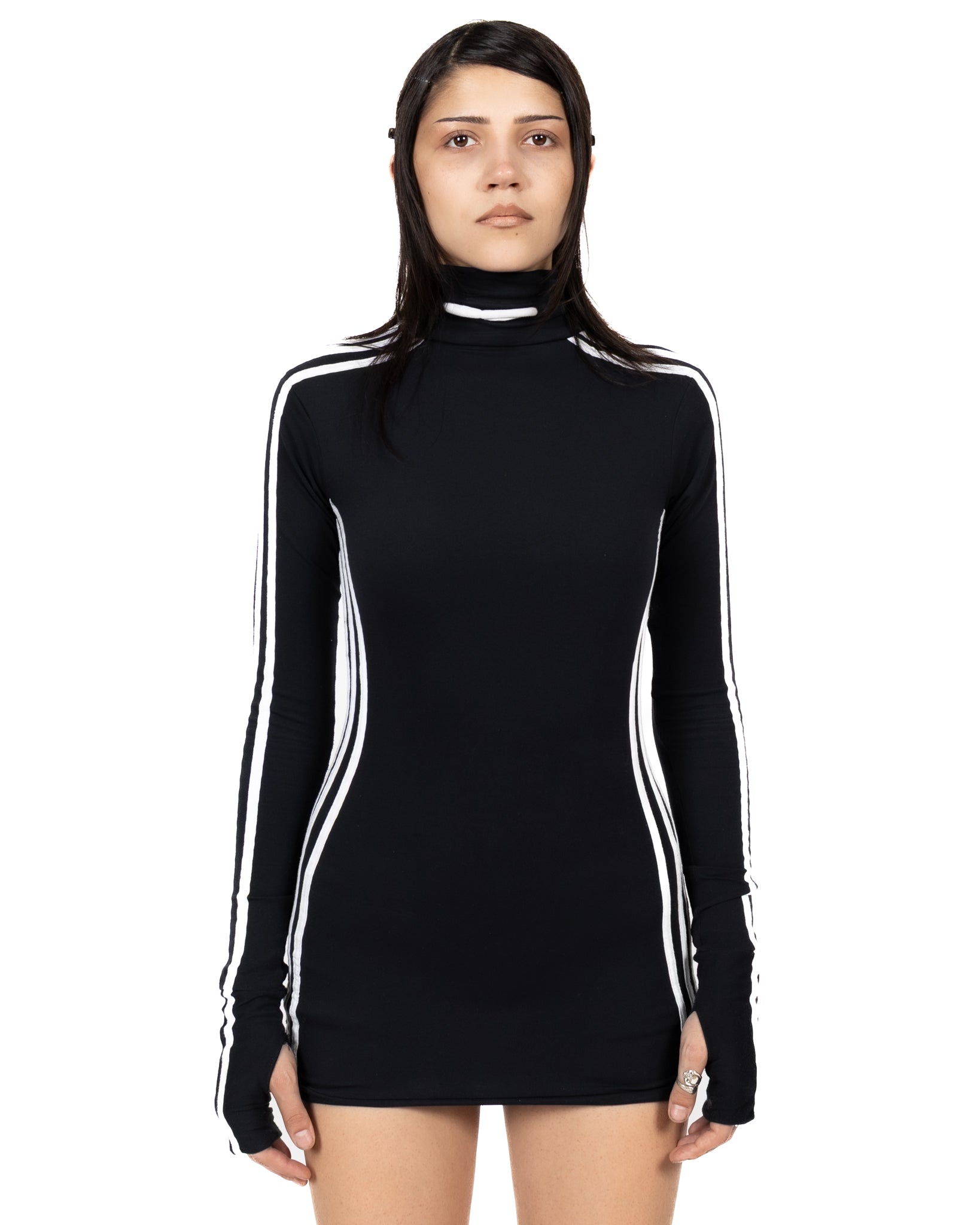 5-Stripe DNA Mini Dress (Black/White)