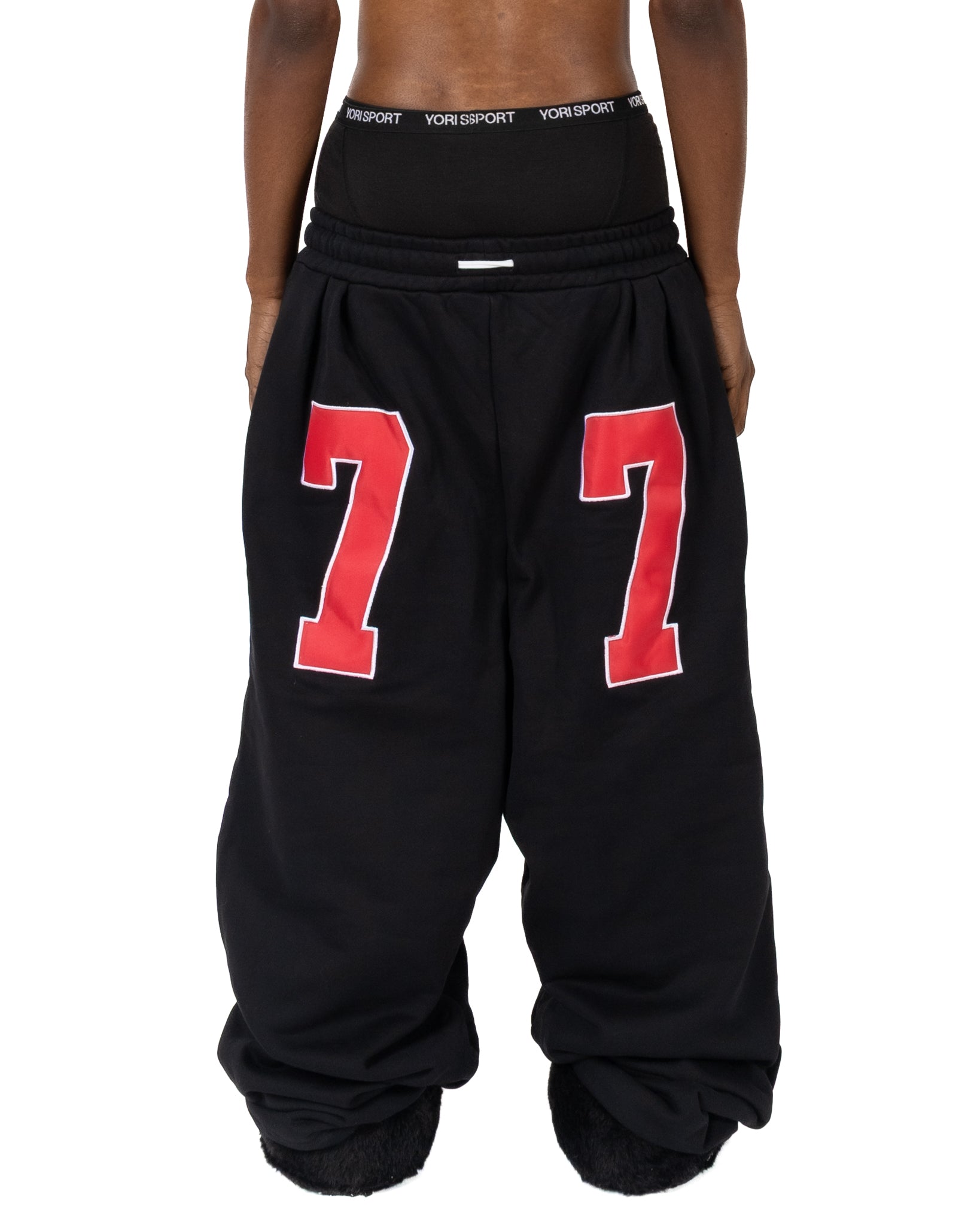 77 Sweatpants (Black/Red) (hover)