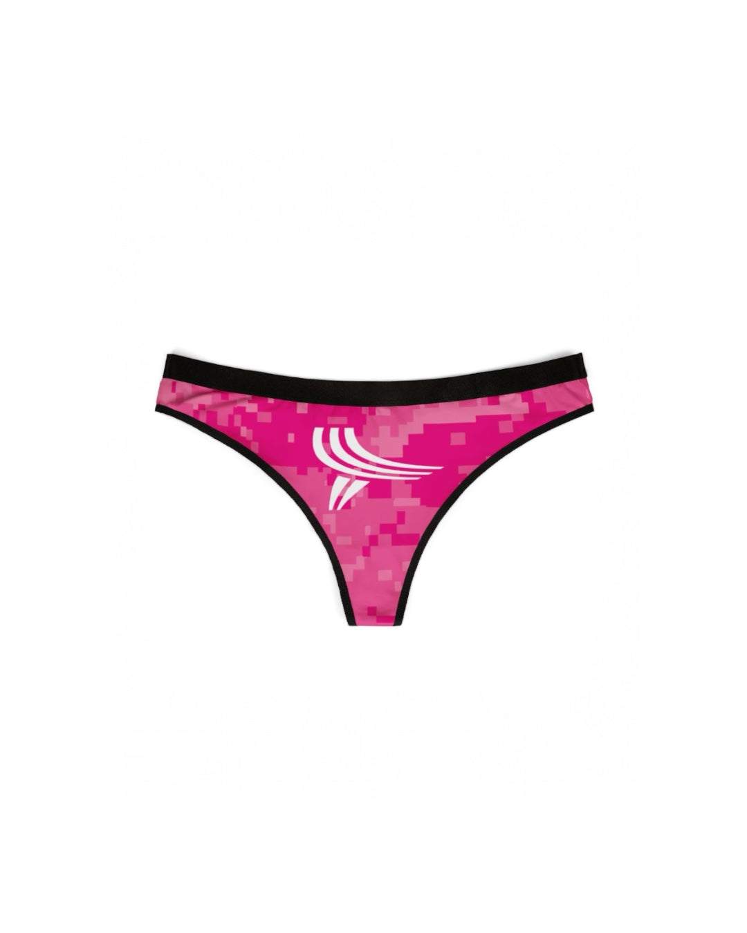 Blue/Pink Digital camo Logo Thong