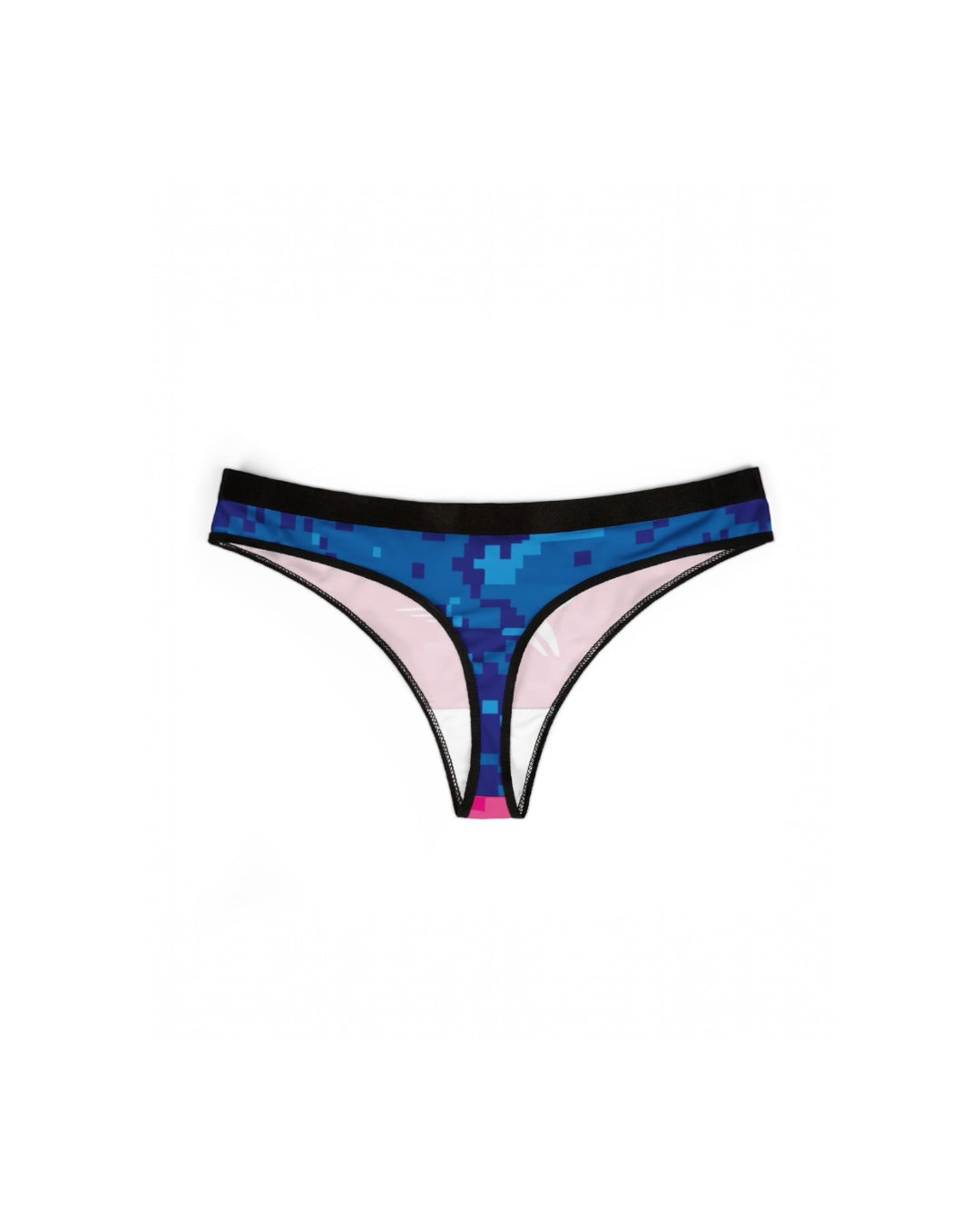Blue/Pink Digital camo Logo Thong (hover)