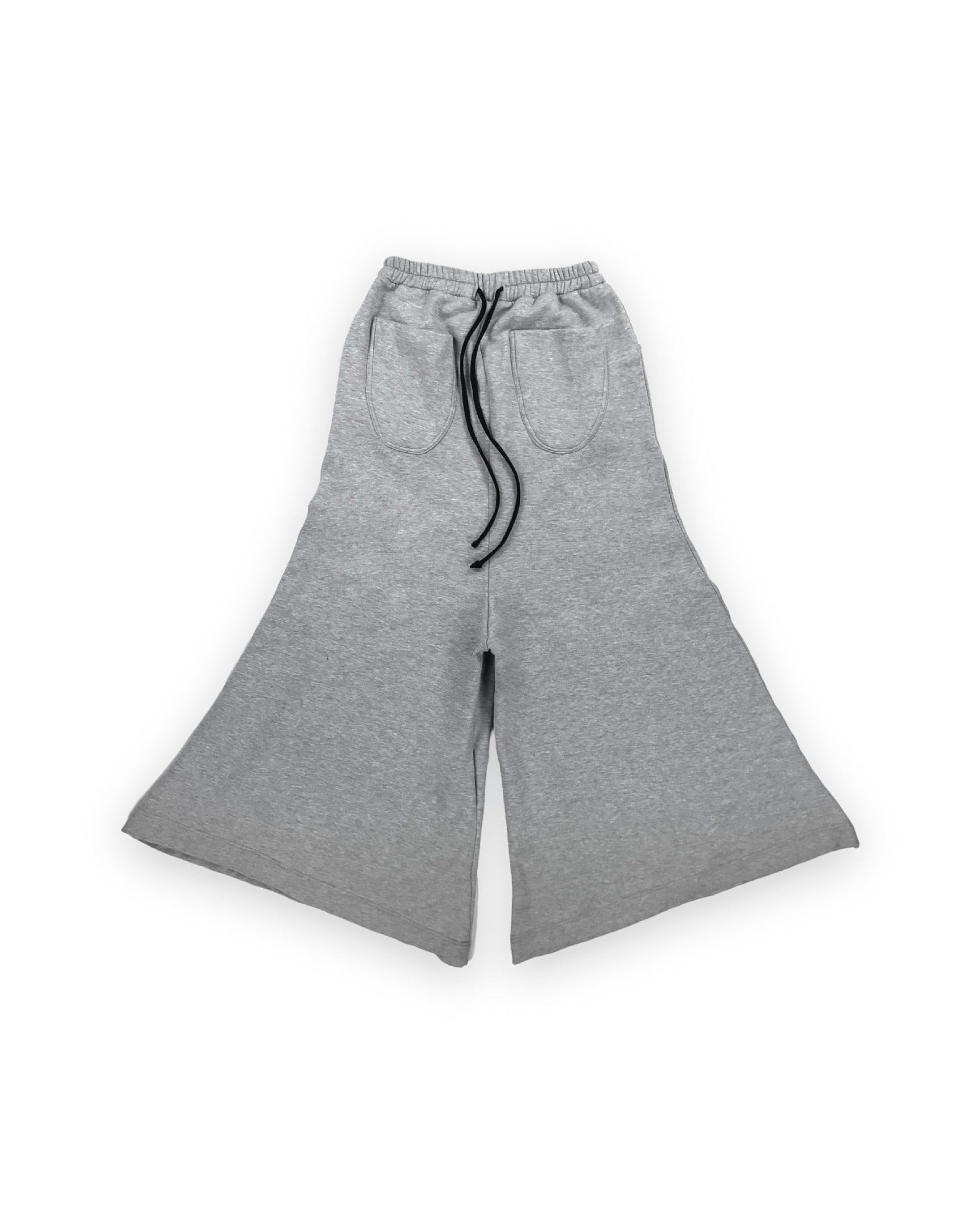 Wide Grey Sweatpants (Grey Melange) (hover)