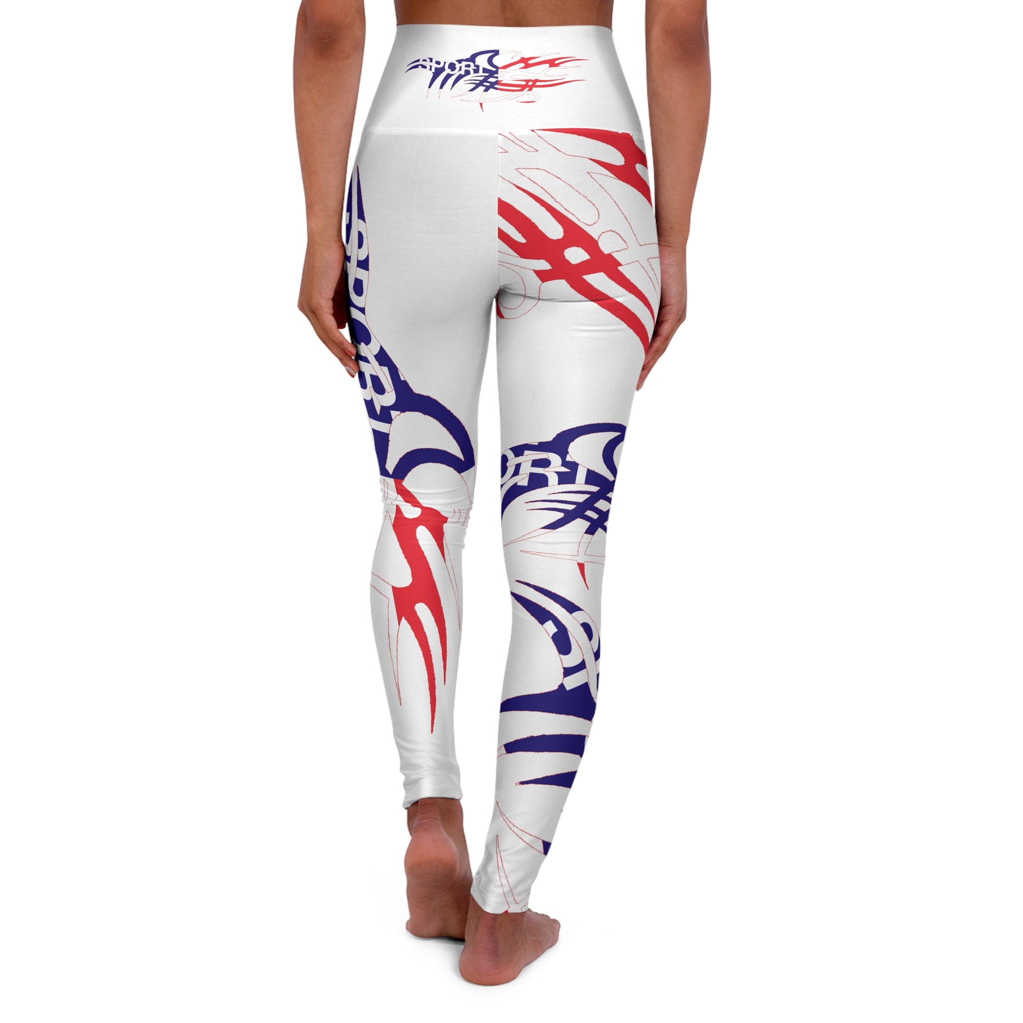 High Waisted Yoga Leggings (AOP) (hover)