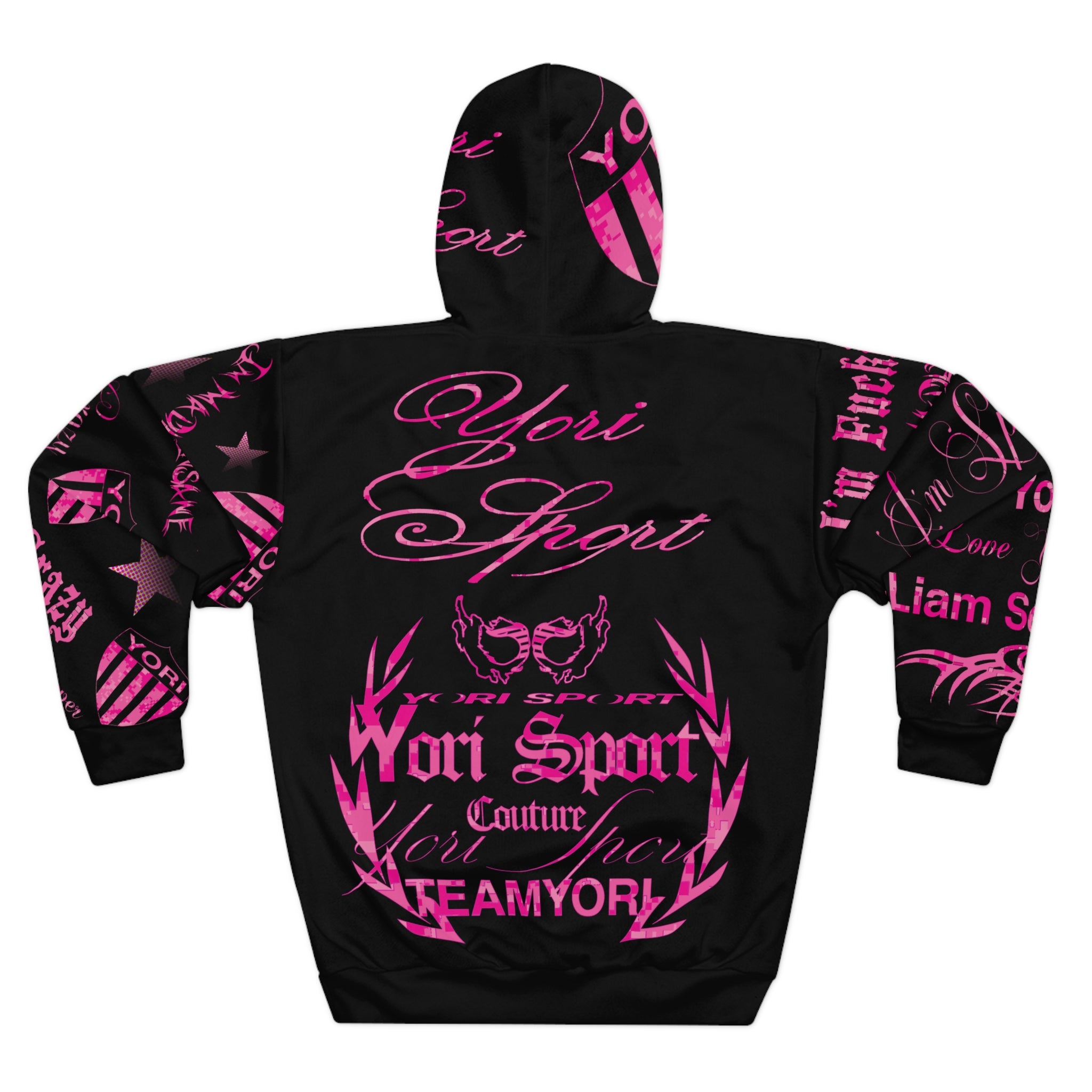 Pink Digi All-Over Iconography Hoodie (hover)