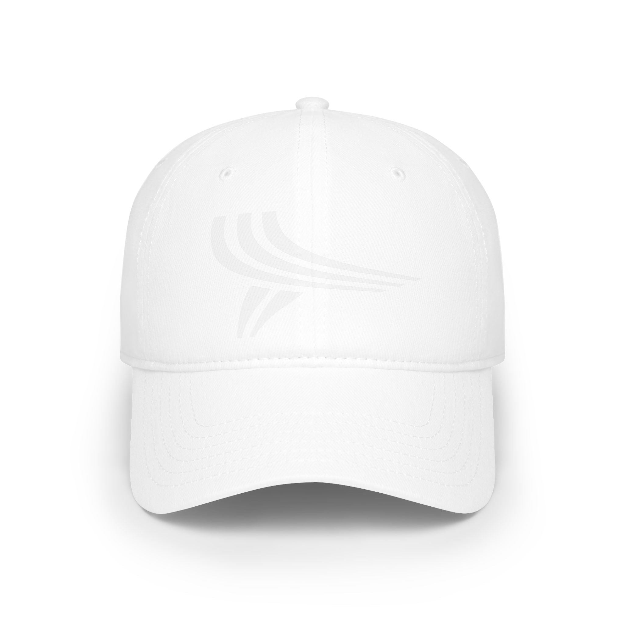Minimal Wave Logo Baseball Cap — Low Profile Black Hat (hover)