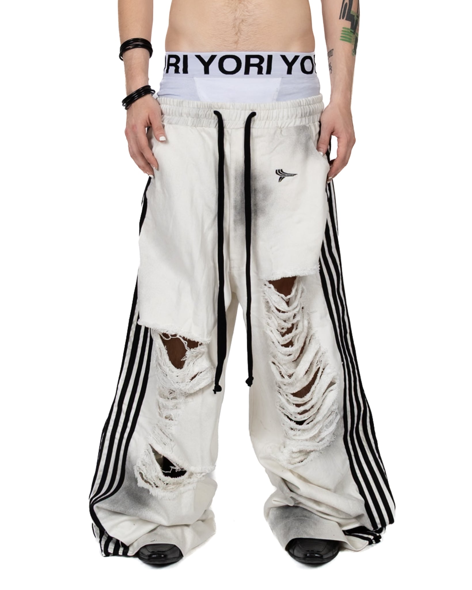 Dirty Wash Logo 5-Stripe Denim
