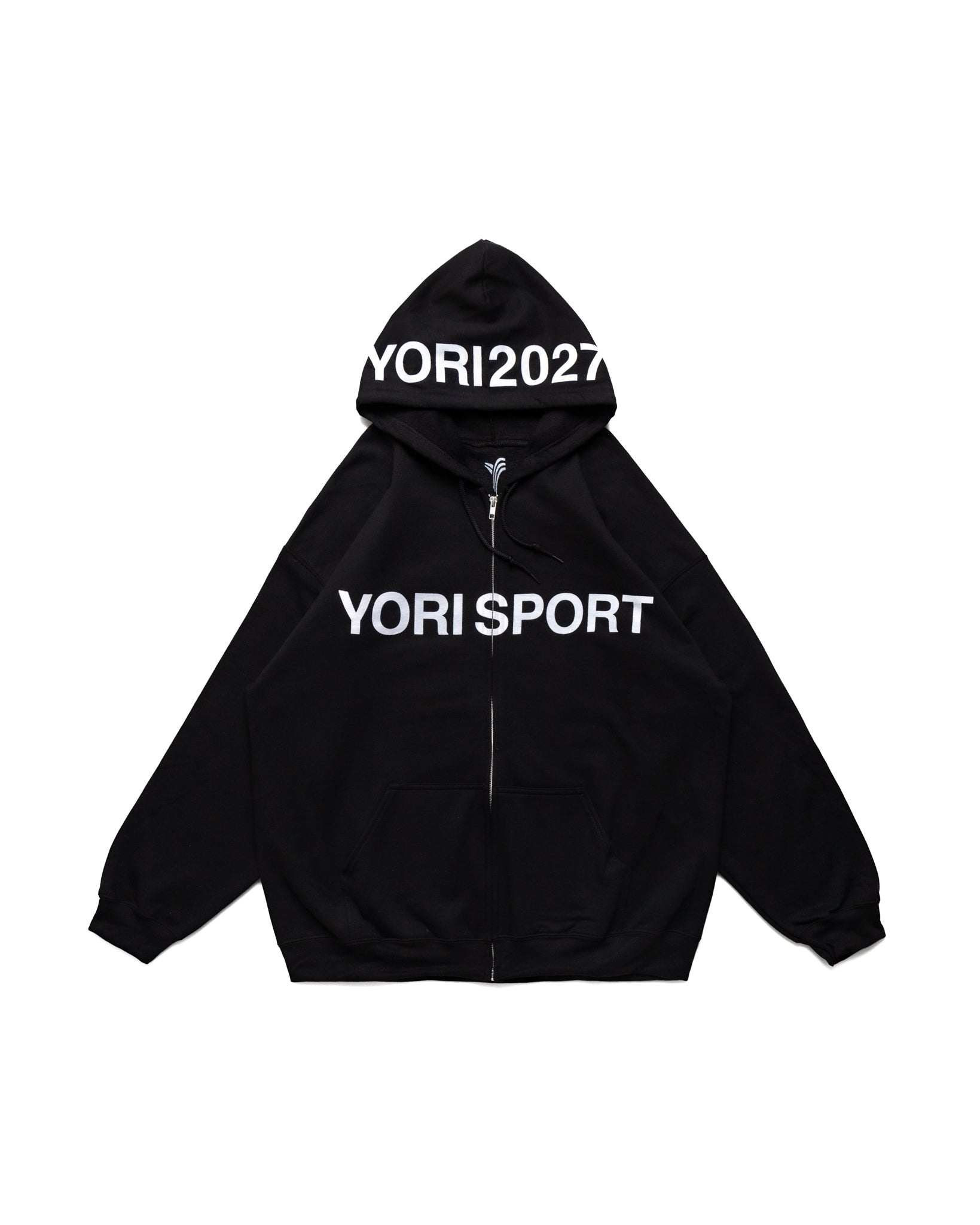 Yori Sport Text Zip-up (Black/White)