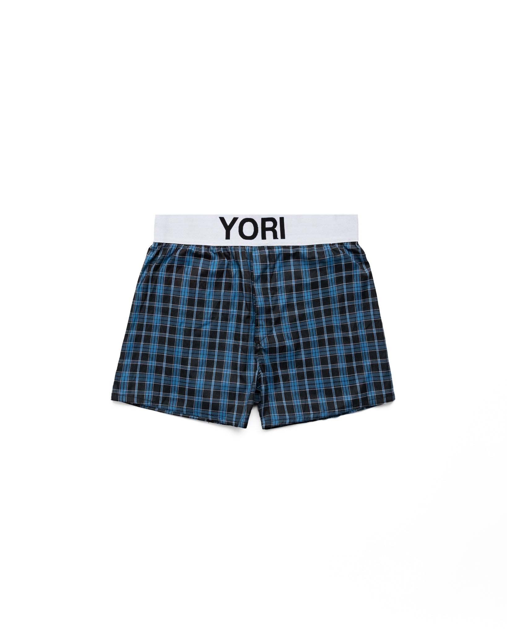 YORI BOXER BLUE/BLACK PLAID (2PACK)