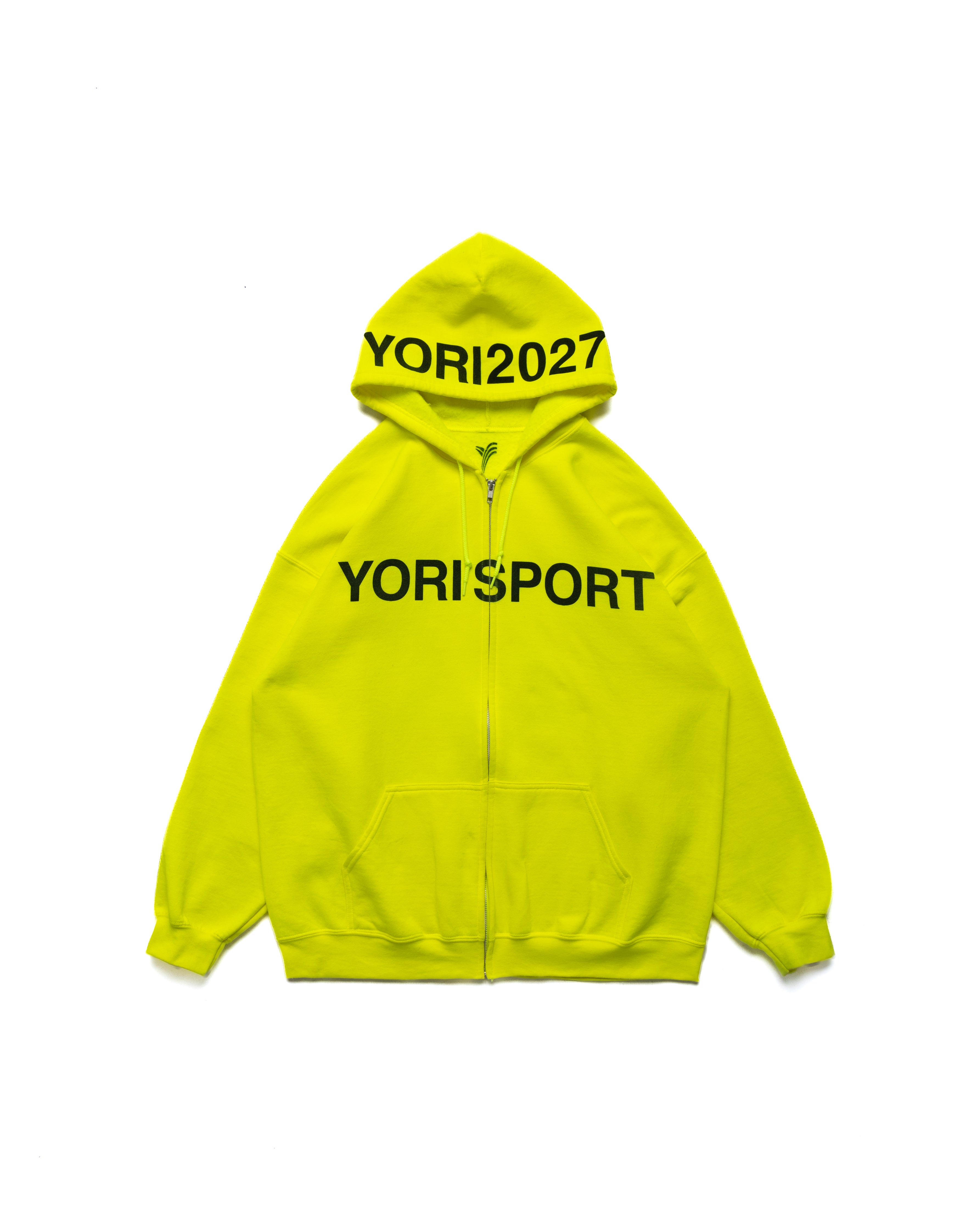 Yori Sport Text Zip-up safety green