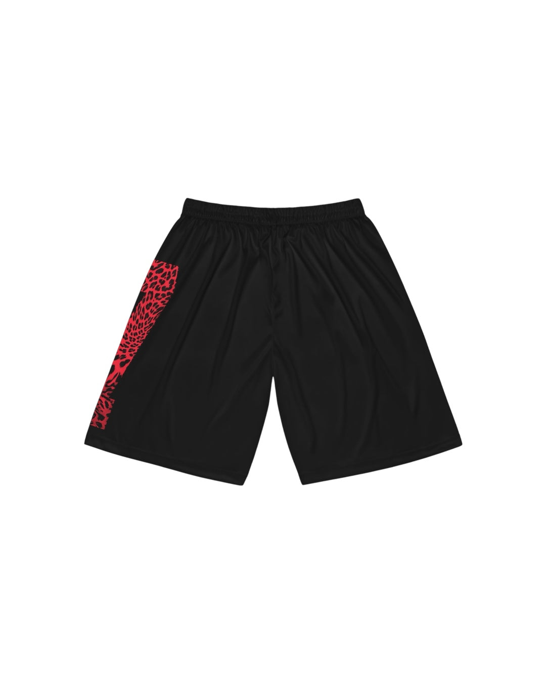 77 Basketball Shorts (Black/Red Cheetah) (hover)