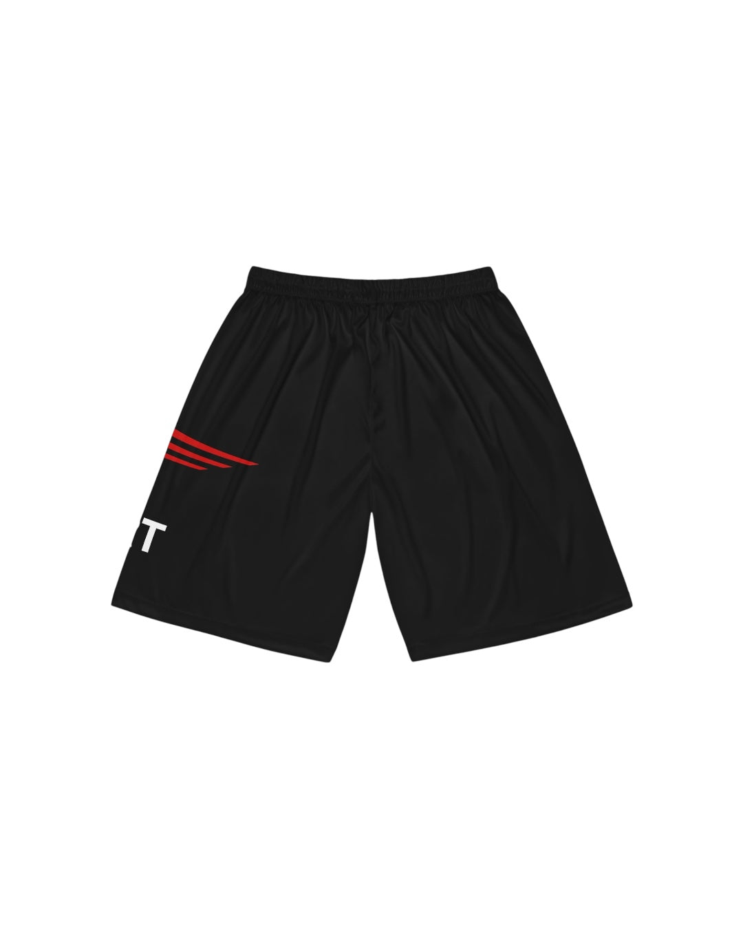 Yori sport logo Black Basketball Shorts (black/red) (hover)