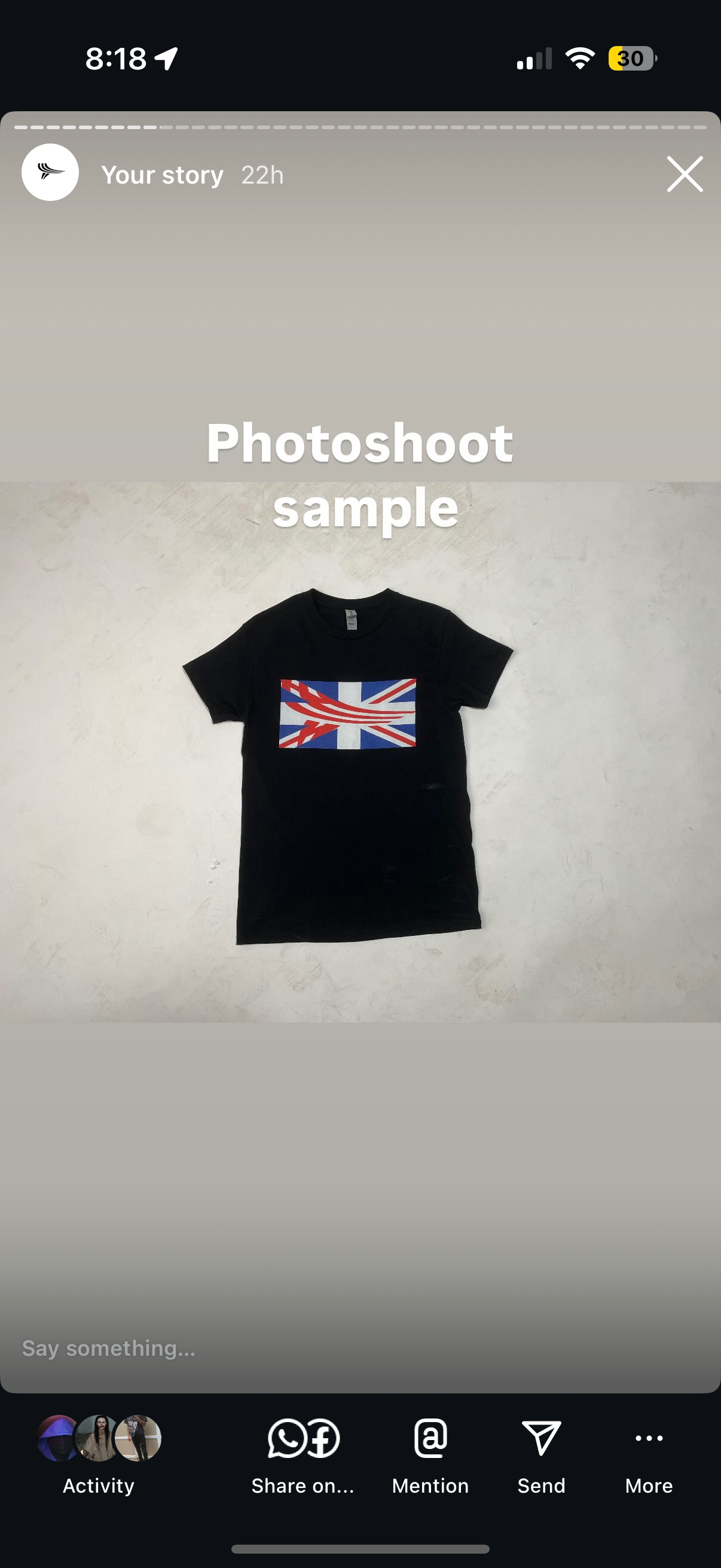 Black uk tee