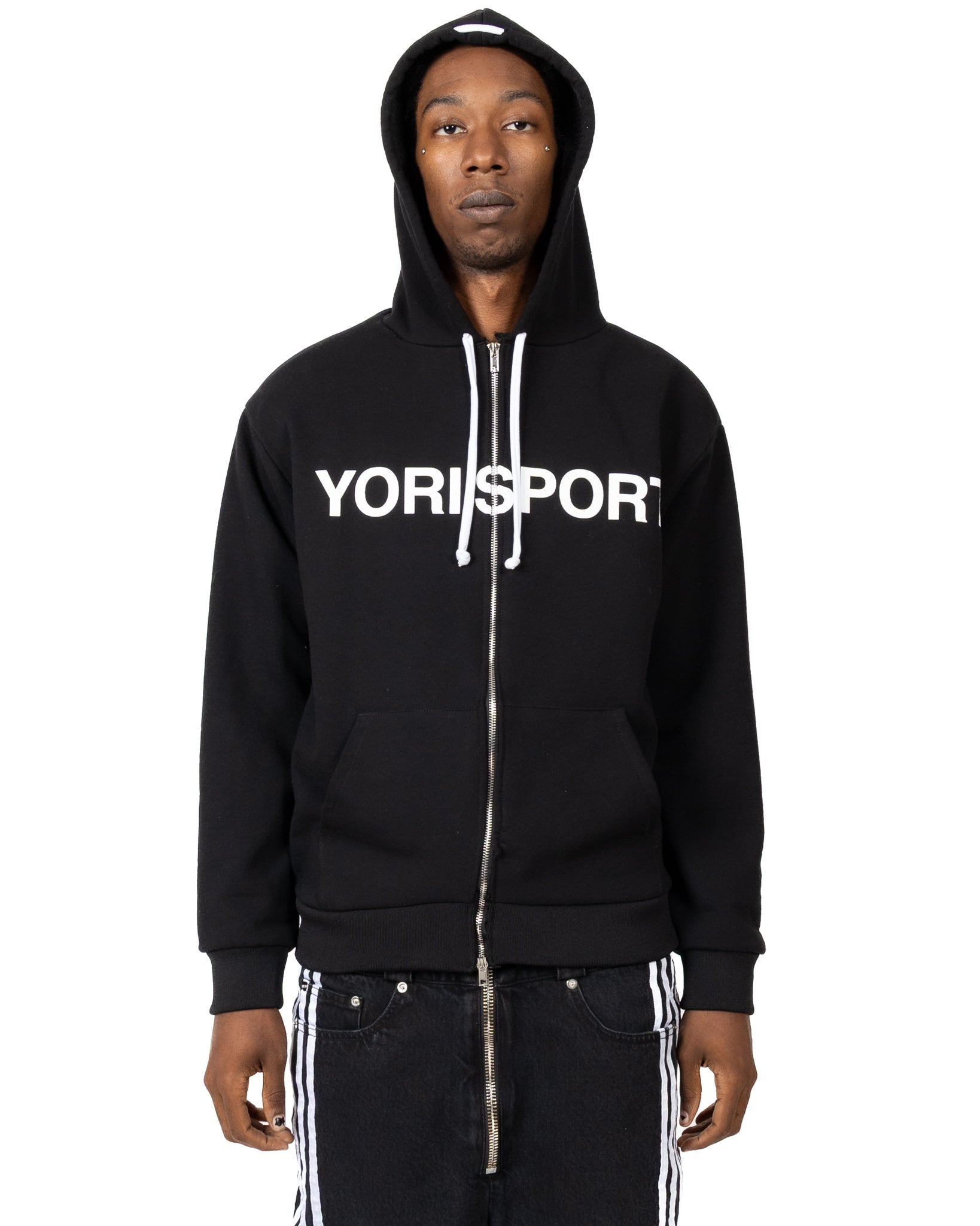 Yori Sport Text Shoulder Pad Zip-Up