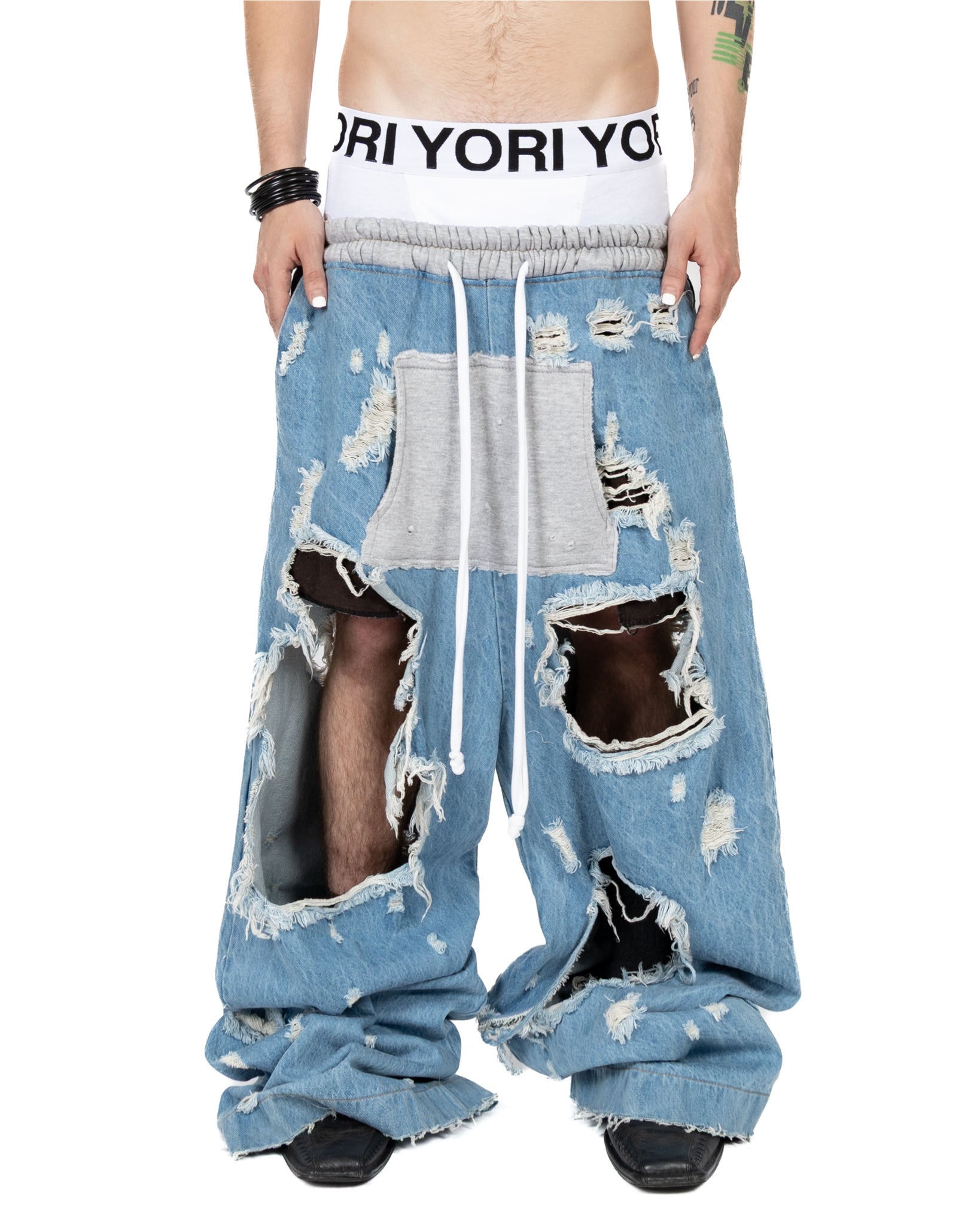 Thrashed Hoodie Denim