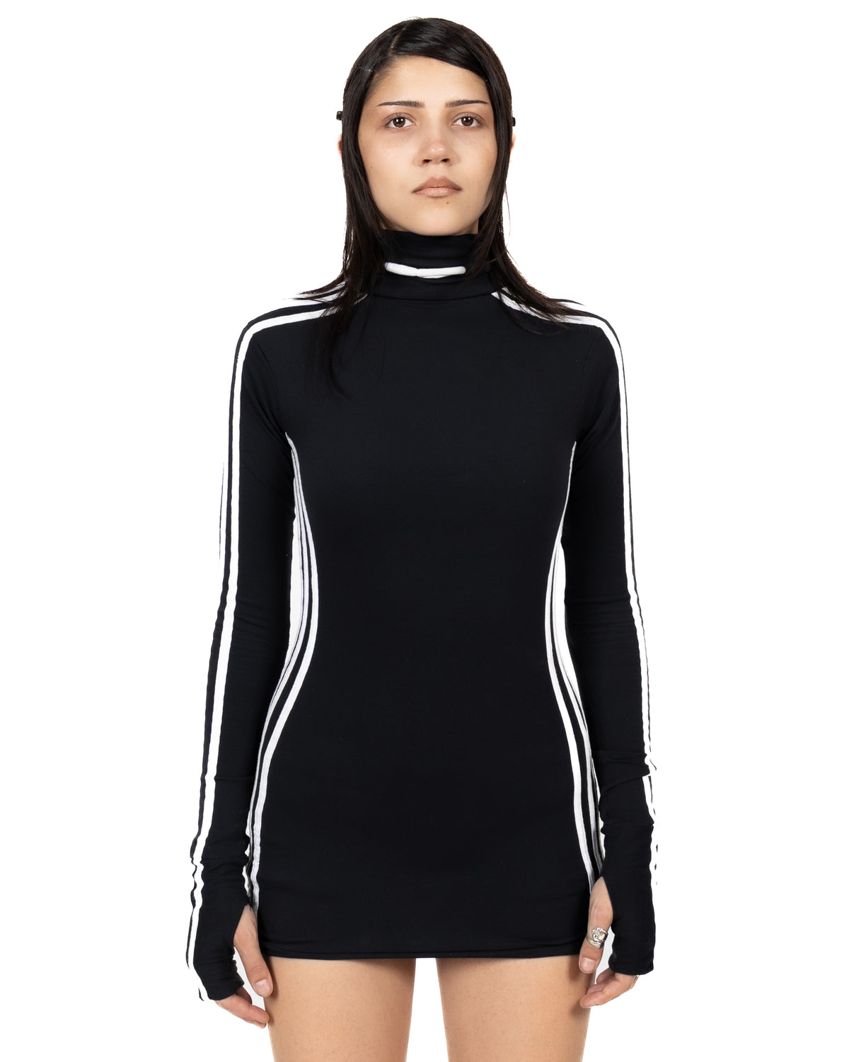 【特別送料無料！】 5-Stripe DNA YORI | (Black/White) Dress Mini トップス