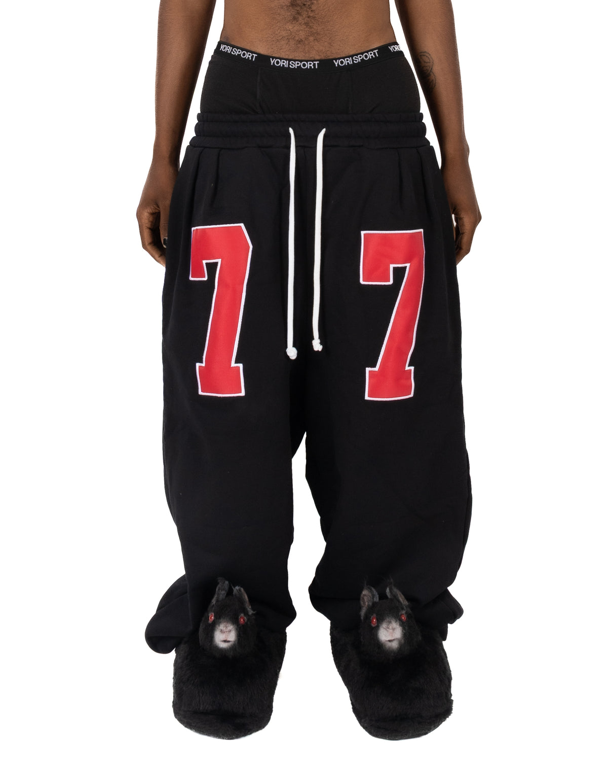 Yori sports パンツ 77 Sweatpants (Black/Red) | YORI