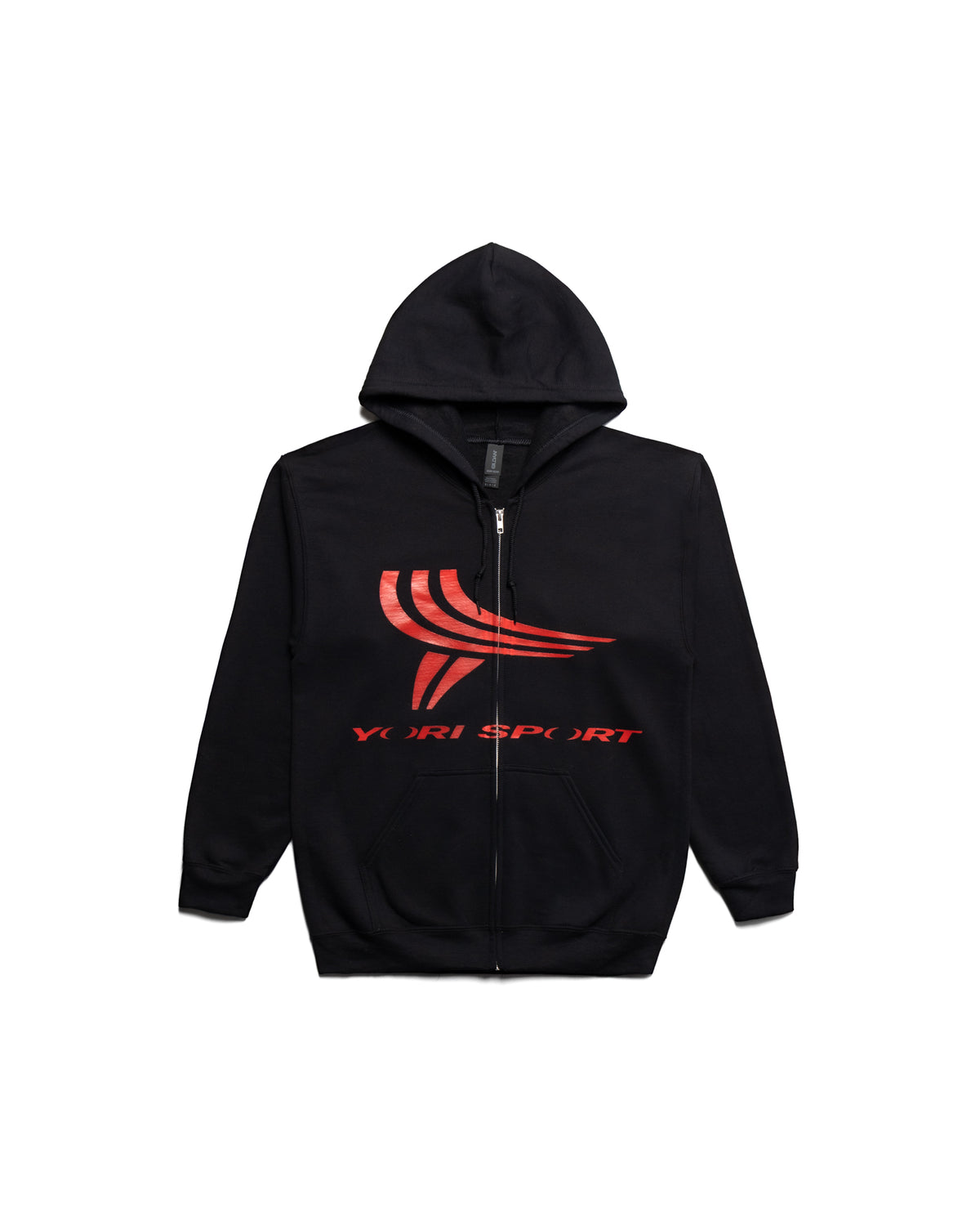 Yori Sport Logo Zip-Up (Black/Red) | YORI
