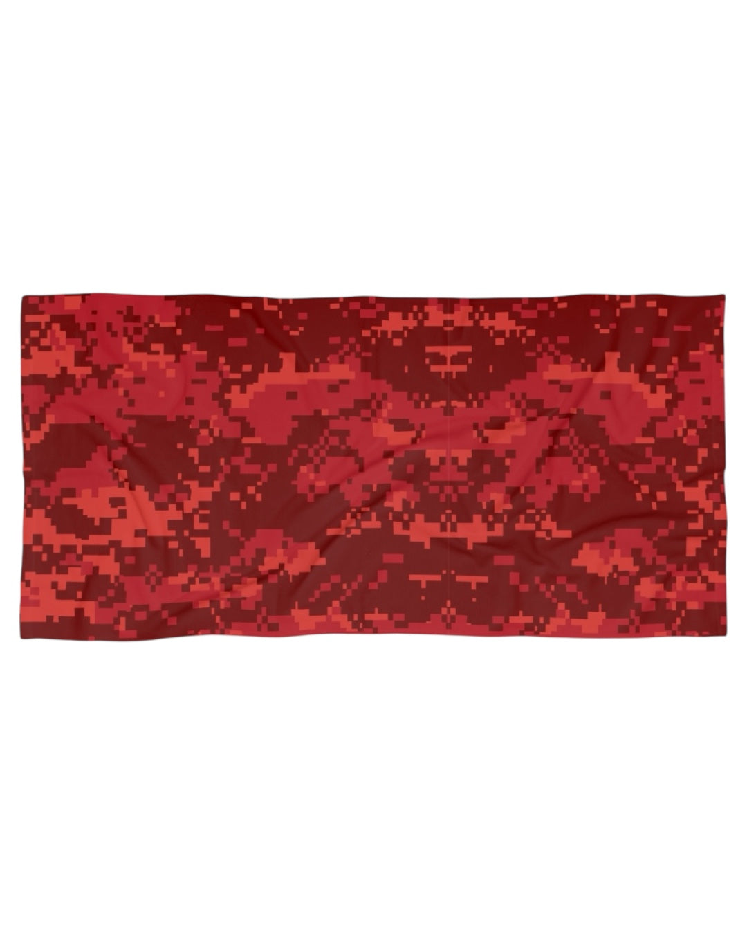 Red Digital Camo Beach Towel