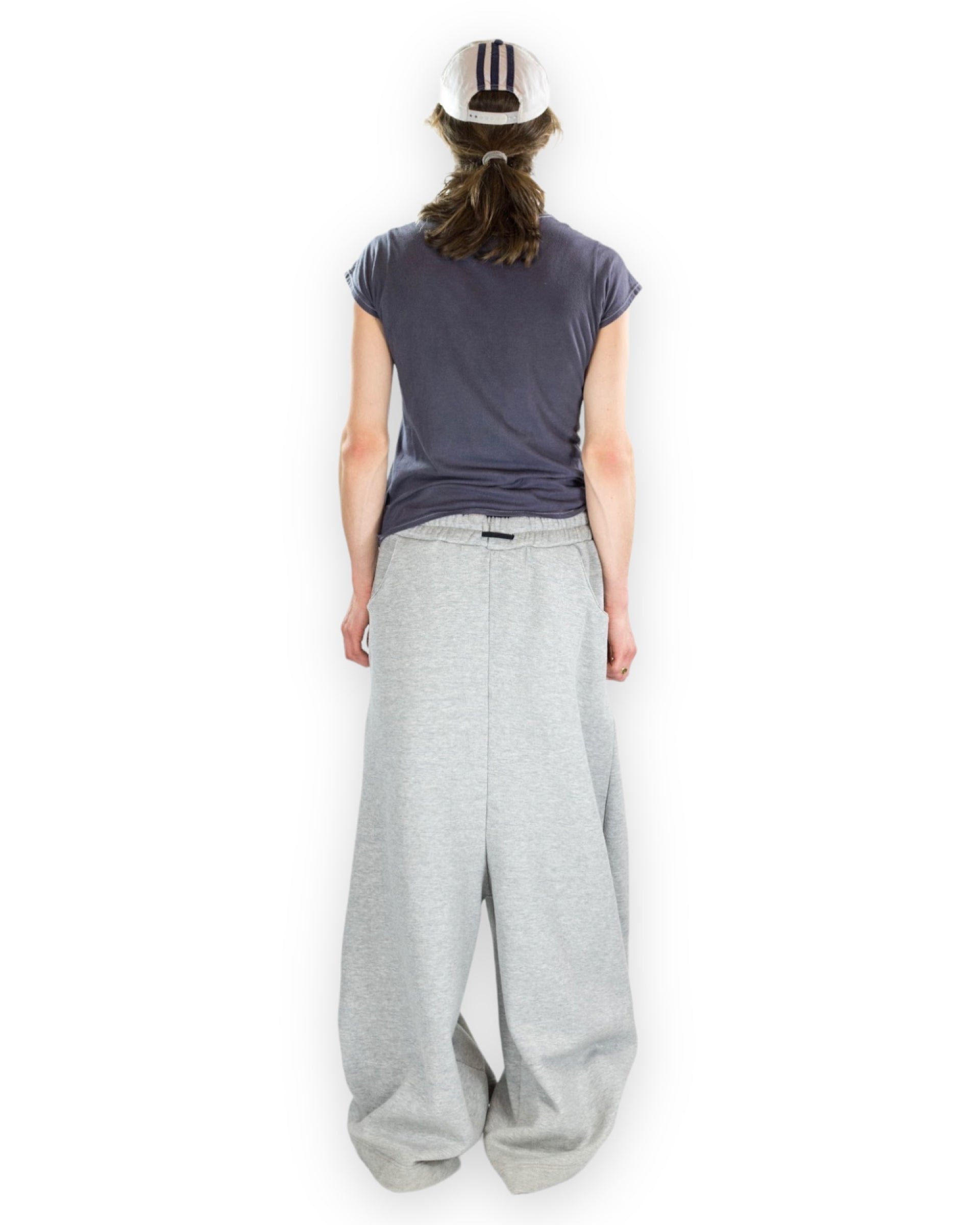 yori sport wide grey sweatpant (grey melange)